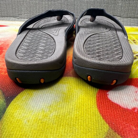 Hobibear Mens Size 45/11.5 US Gray/Orange Flip Flops Non-Slip Sole Sandals - Picture 6 of 8